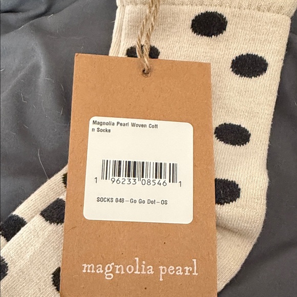 Magnolia Pearl Cream and Yellow Polka Dot Socks - Picture 2 of 3